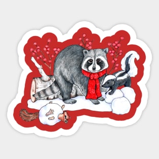 Rolling Snowballs Sticker